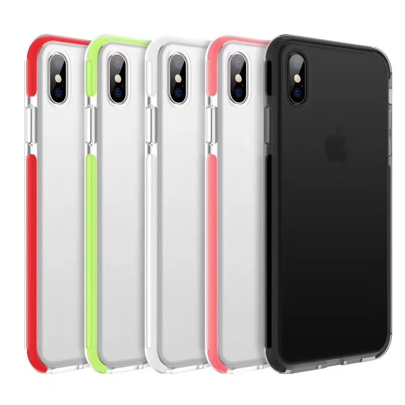 

Military Grade Shockproof Case For iPhone XS Max XR Cover Soft TPU Transparent phone Case for iphone X 6 6S 7 8 plus Clear Coque