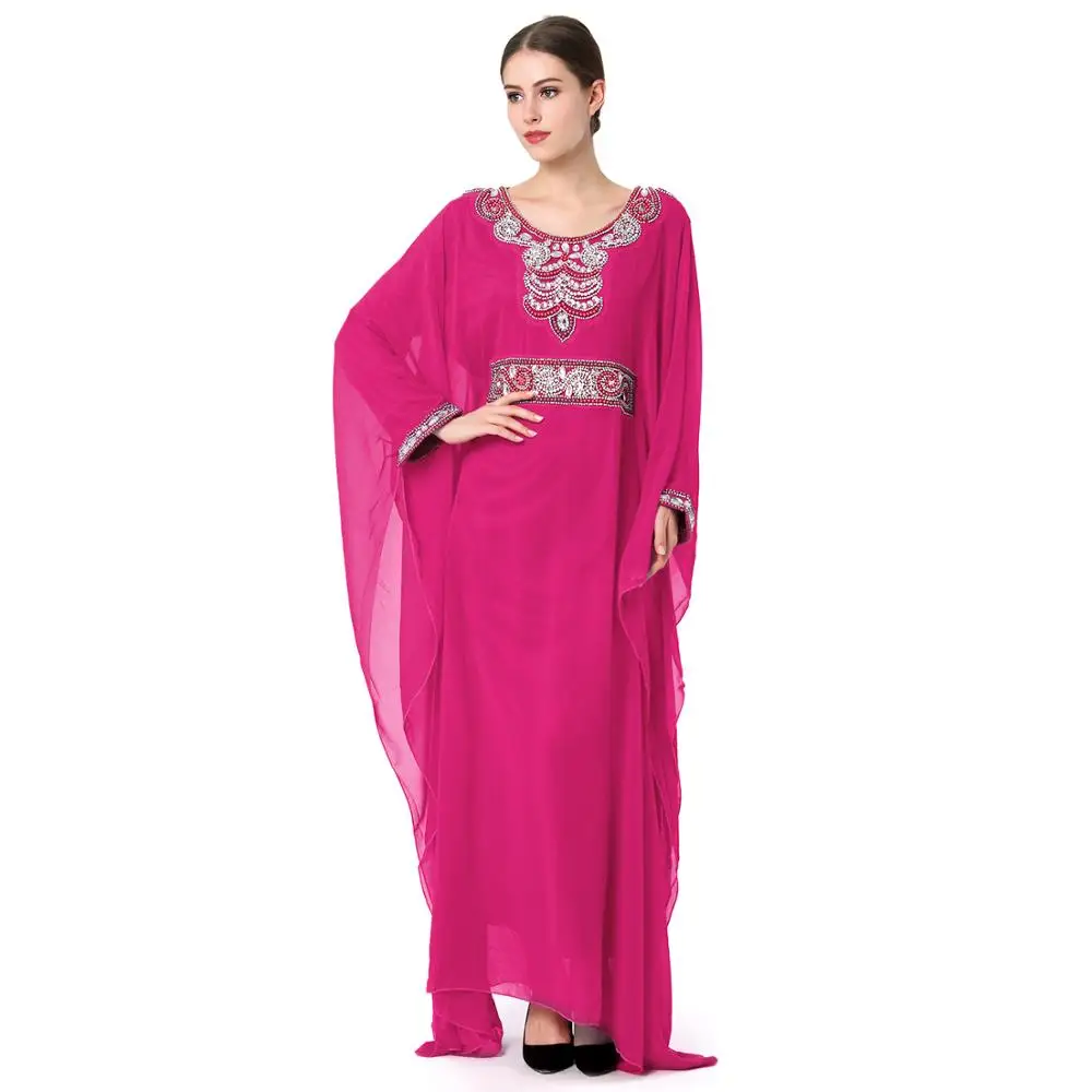 pink abaya for summer, abaya style, embroidered abaya, butterfly abaya, caftan abaya