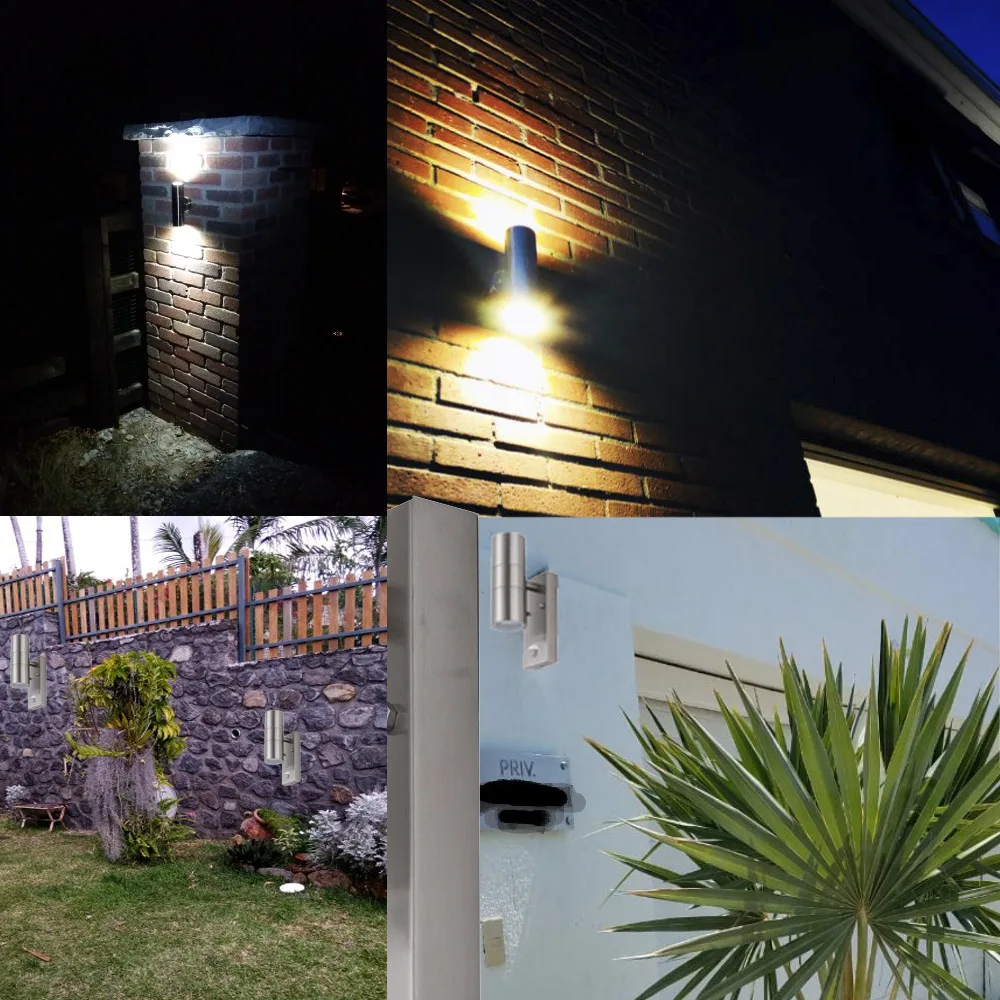 sensor stainless steel wall lights induction Movement and the human body sensing function more energy-saving outdoor wall lamp