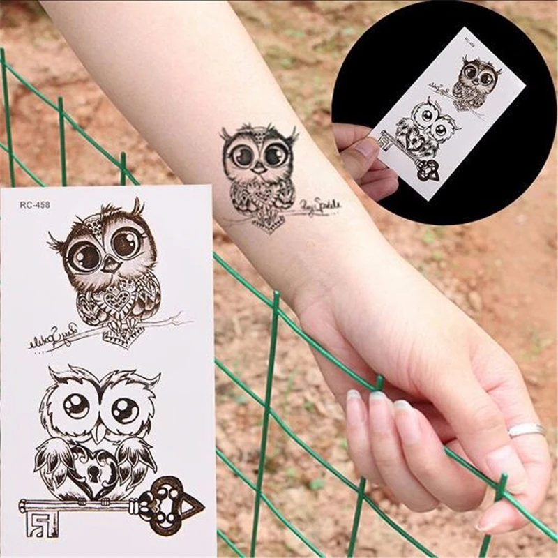 Atomus 10 Sheets Owl Shape Temporary Tattoo Sticker Waterproof And Removable For Diy Temporary Tattoos Woman Wholesale Temporary Tattoos Aliexpress