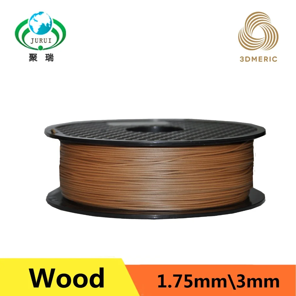 3d printer filaments Dark color Wood 1.75mm 1kg plastic Rubber Consumables For Material MakerBot/RepRap/UP/Mendel yellow color pla 1 75mm 1kg spool 3d printer filaments for makerbot reprap up golden