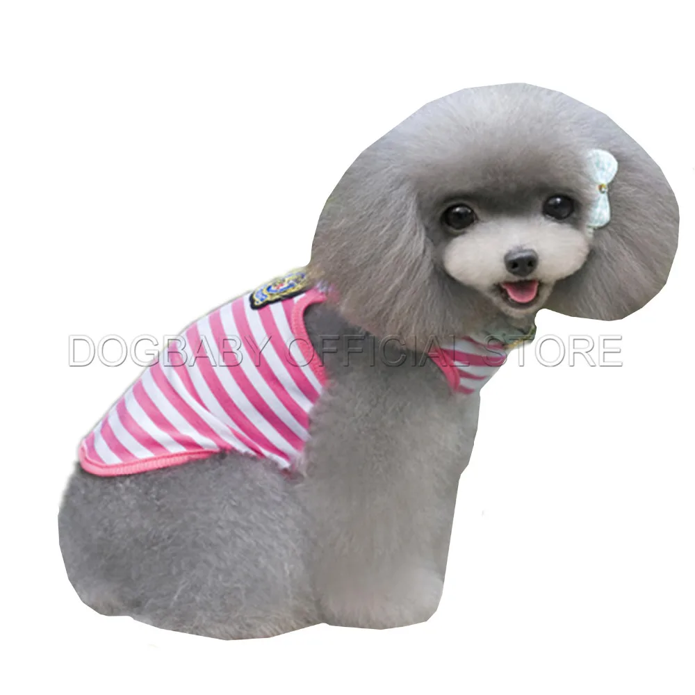 DOGBABY/новый жилет для собак, мягкий хлопковый жилет для питомцев, модная полосатая Дизайнерская одежда для Тедди Чихуахуа, английский стиль
