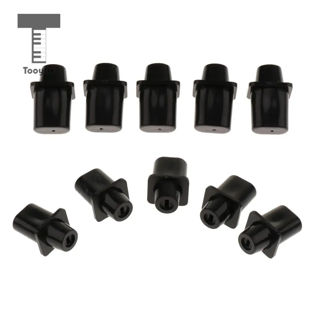 Tooyful 10 Pieces Plastic Toggle Switch Tips Knobs Cap Black for Tele TL Electric Guitar Parts