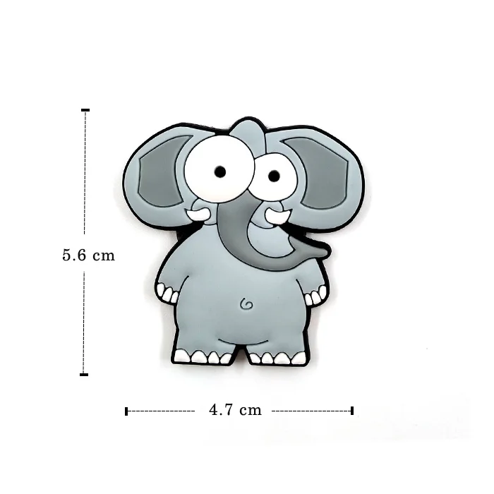 Мультяшные лесные животные мягкие пластиковые Силиконовые магниты на холодильник белая доска магниты на холодильник детское размещение сообщения украшение дома - Цвет: Elephant