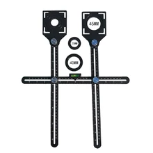 Многофункциональный двойной головкой складной линейка плитка отверстие локатор Универсальный Регулируемый кладка стекло фиксированный перфорированный ручной инструмент