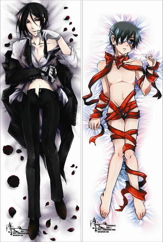 Anime Kuroshitsuji Characters Cool Boy Sebastian Michaelis Ciel Phantomhive Throw Pillow Cover Black Butler Body Pillowcase Pillow Love Pillow Block Bearing Manufacturerspillow Back Aliexpress