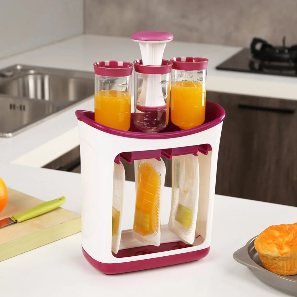 Squeeze Food Station Baby Food Organization Storage Containers Baby
