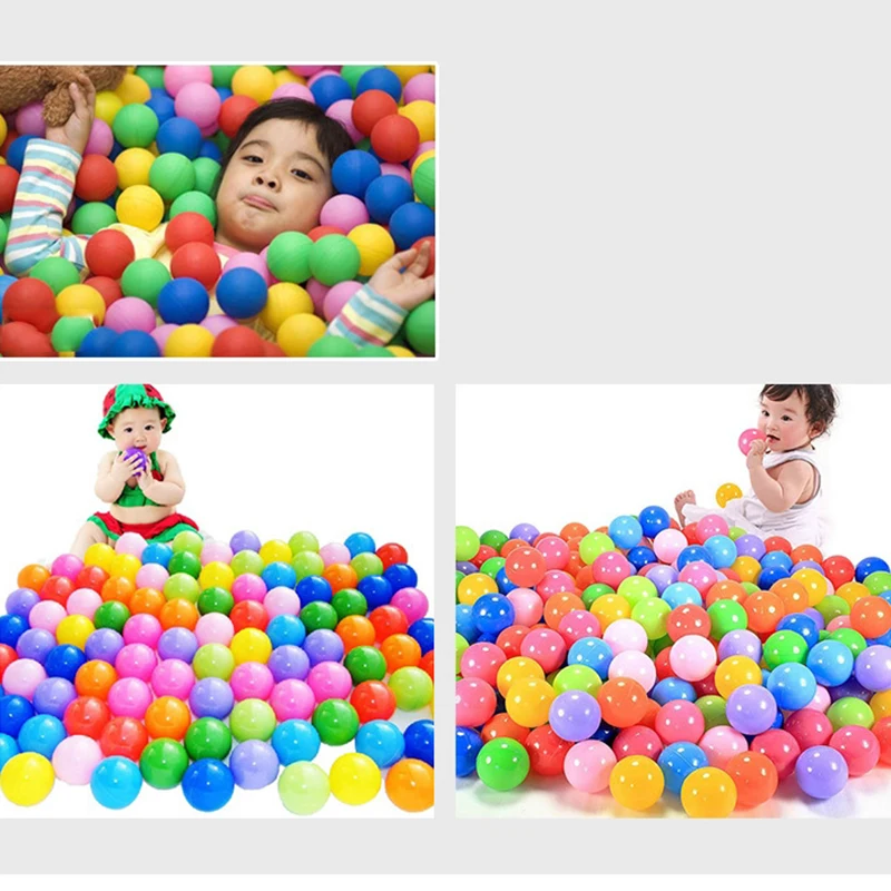 

100pcs/lot 5.5CM Colorful Soft Plastic Water Pool Ocean Ball Pits Kids Outdoor Toys Wave Ball Baby Air Ball Fun Sports