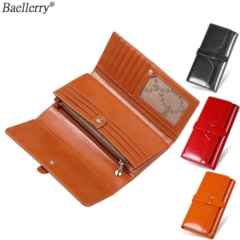

2019 Smiley Sunshine Genuine Leather Women Wallet Big Capacity Red Ladies Wallets Luxury Brand Designer Female Purse Carteras