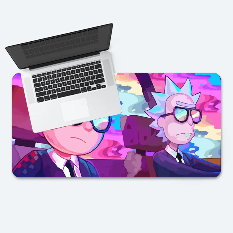 Anime Rick and Morty MousePad Large Locking Edge Speed Game Gamer gaming Mouse pad Soft CSGO Dota 2 Laptop Notebook mat
