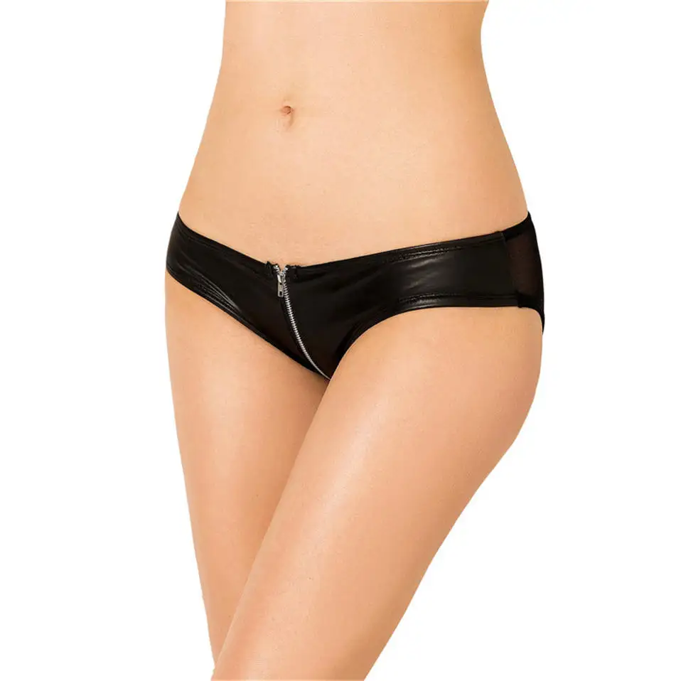 PE5127-Comeonlover-New-design-leather-zipper-briefs-women-underwear-high-quality-black-sexy-panties-hot-erotic