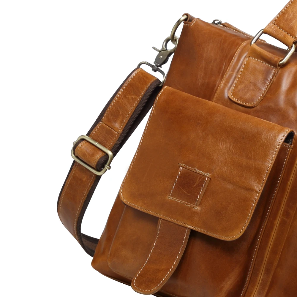  JOYIR Genuine Leather Men Bag Messenger Bag Briefcase Men Laptop Bag Leather Office Shoulder Bags F