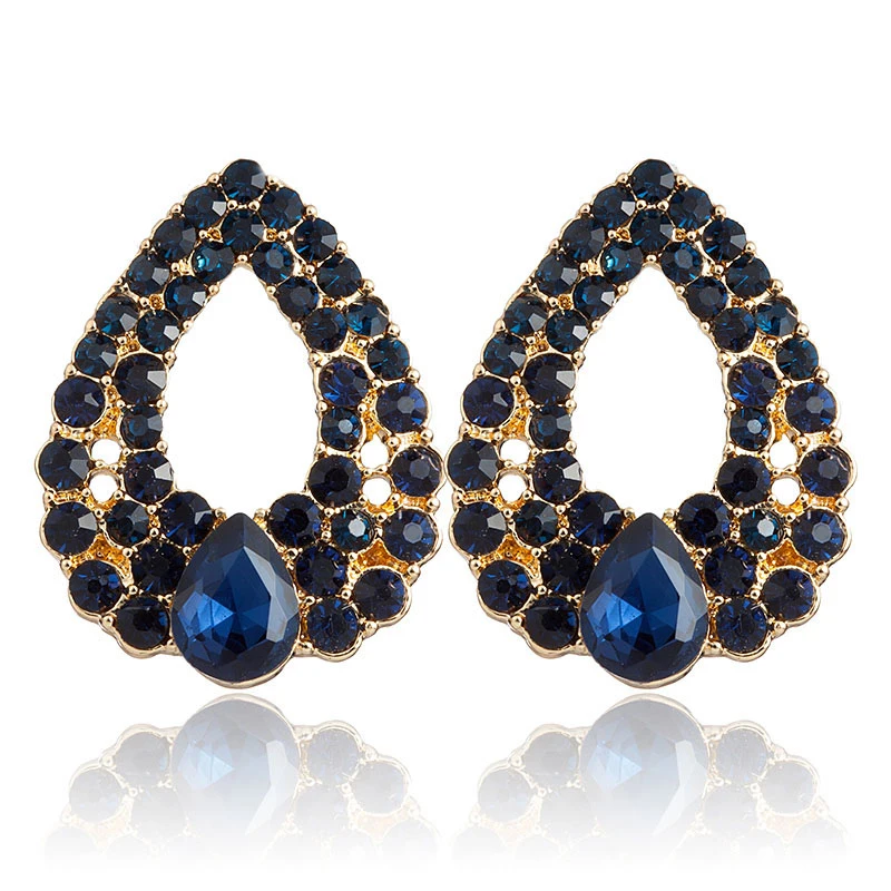 Women Fashion Crystal Earrings Fashion jewelry Stud Earrings For Women Girls Gift