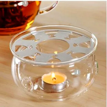 

Heat-resistant glass tea set heating base glass of warm tea scented tea pot set insulation round bottom