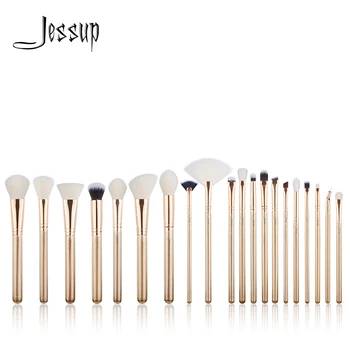 

Jessup brushes 20PCS Golden / Rose Gold Professional Makeup brushes set Cosmetic tools Make up brush POWDER FOUNDATION LIP