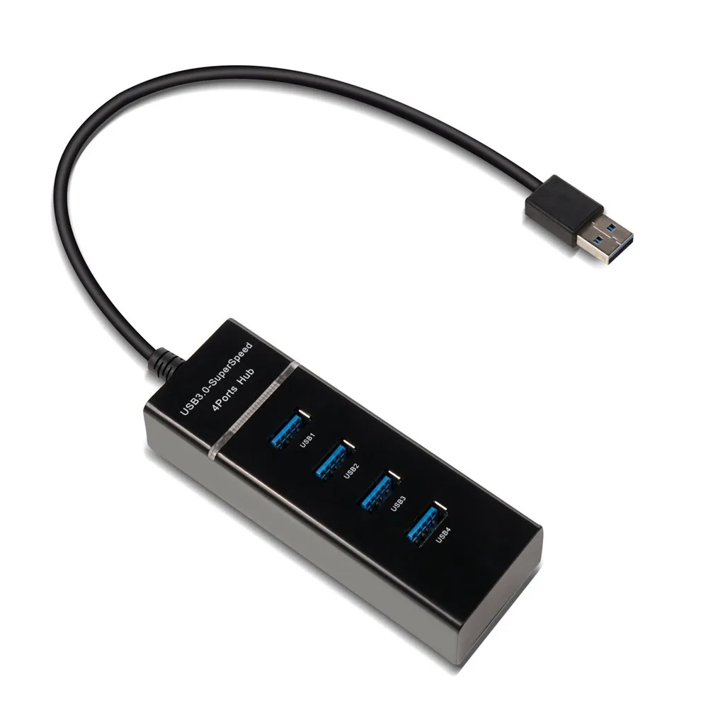 Black BYL-P104 Super Speed 5Gbps ZYS 4 Ports USB 3.0 Hub Splitter with LED Color : White Black BYL-P104 Super Speed 5Gbps ZYS 4 Ports USB 3.0 Hub Splitter with LED Color : White