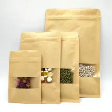 10 штук бумаги самозапечатывающийся ziplock мешок чай мать сухой фрукты упаковка еды многоразовая влагостойкая вертикальная сумка