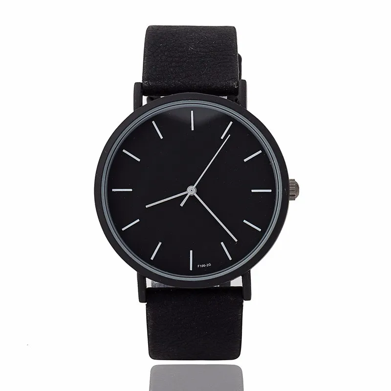 Роскошные брендовые простые наручные часы для мужчин и женщин, модные тонкие кожаные кварцевые часы для влюбленных пар, водонепроницаемые часы
