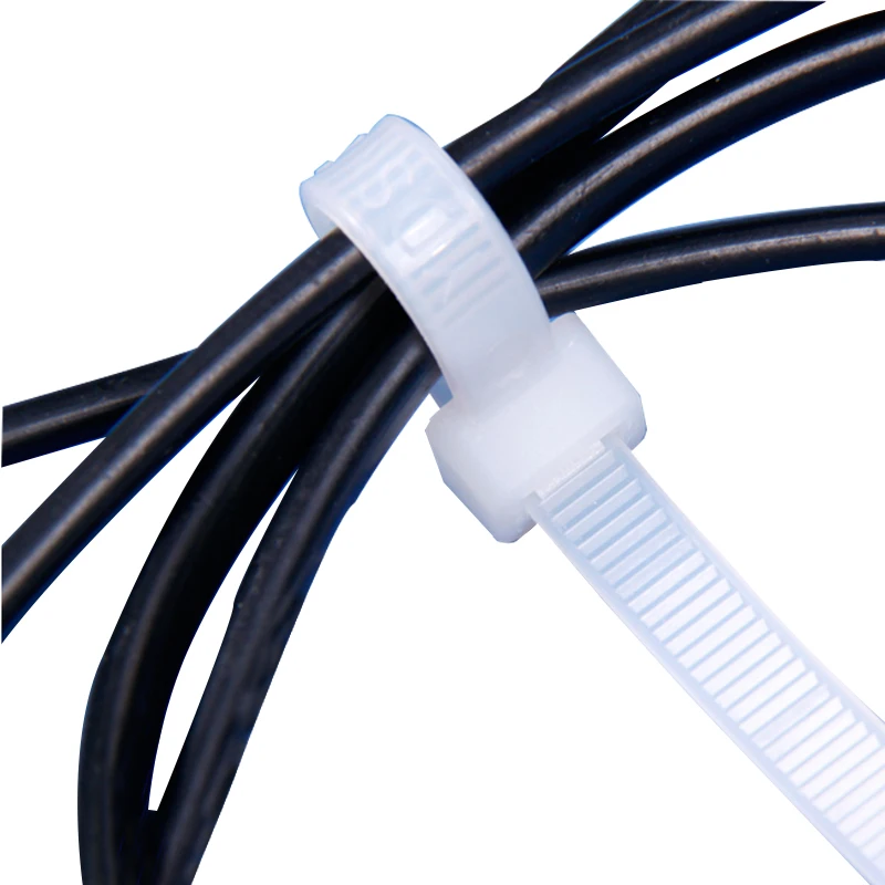 Самоблокирующиеся пластиковые нейлоновые хомут для проводов и кабелей Галстуки 100 шт. черные стяжки для проводов закрепить петлю кабель различные характеристики