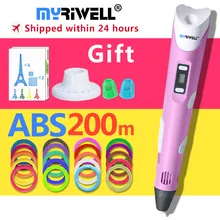 Myriwell 3d Ручка 3d ручки, подарок на год 1,75 мм ABS/PLA нити, 3d модель, 3d волшебная ручка, для детей подарок на день рождения Рождественский подарок