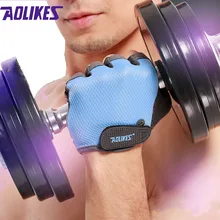Aolikes спортивные для тренировки, бодибилдинга для мужчин и женщин, парные фитнес-спортивные тренажерные упражнения для тяжелой атлетики, женские перчатки с половинными пальцами