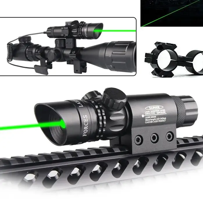 Adjustatble Tactical Green Beam Laser Sight With Rail Mount Laser