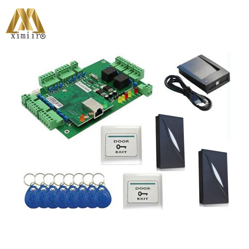 Access control LP 02 two doors TCP/IP webserver remote control access control panel with RFID card reader and exit button Access control LP 02 two doors TCP/IP webserver remote control access control panel with RFID card reader and exit button