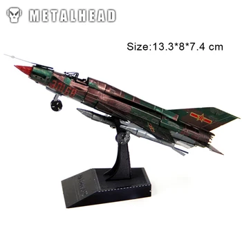 

3D Metal Model Puzzle Stereoscopic Nano-dimensional Color Air Force J-7D Assembling Jigsaw DIY Gifts Decoration Collection Toys