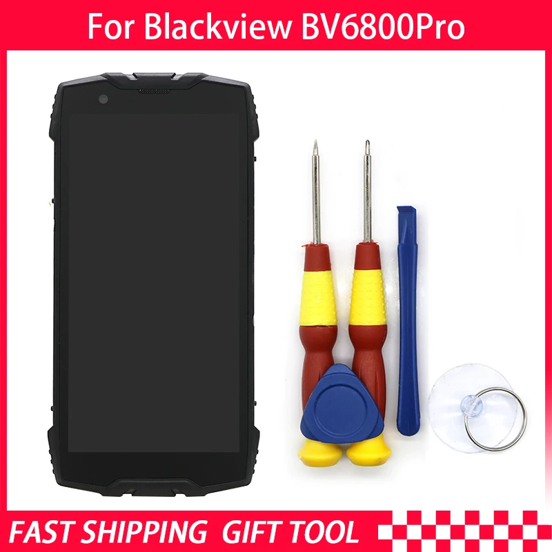 Сенсорный экран ЖК-дисплей для Blackview BV6800 pro дигитайзер в сборе с рамкой запасные части+ инструмент для разборки