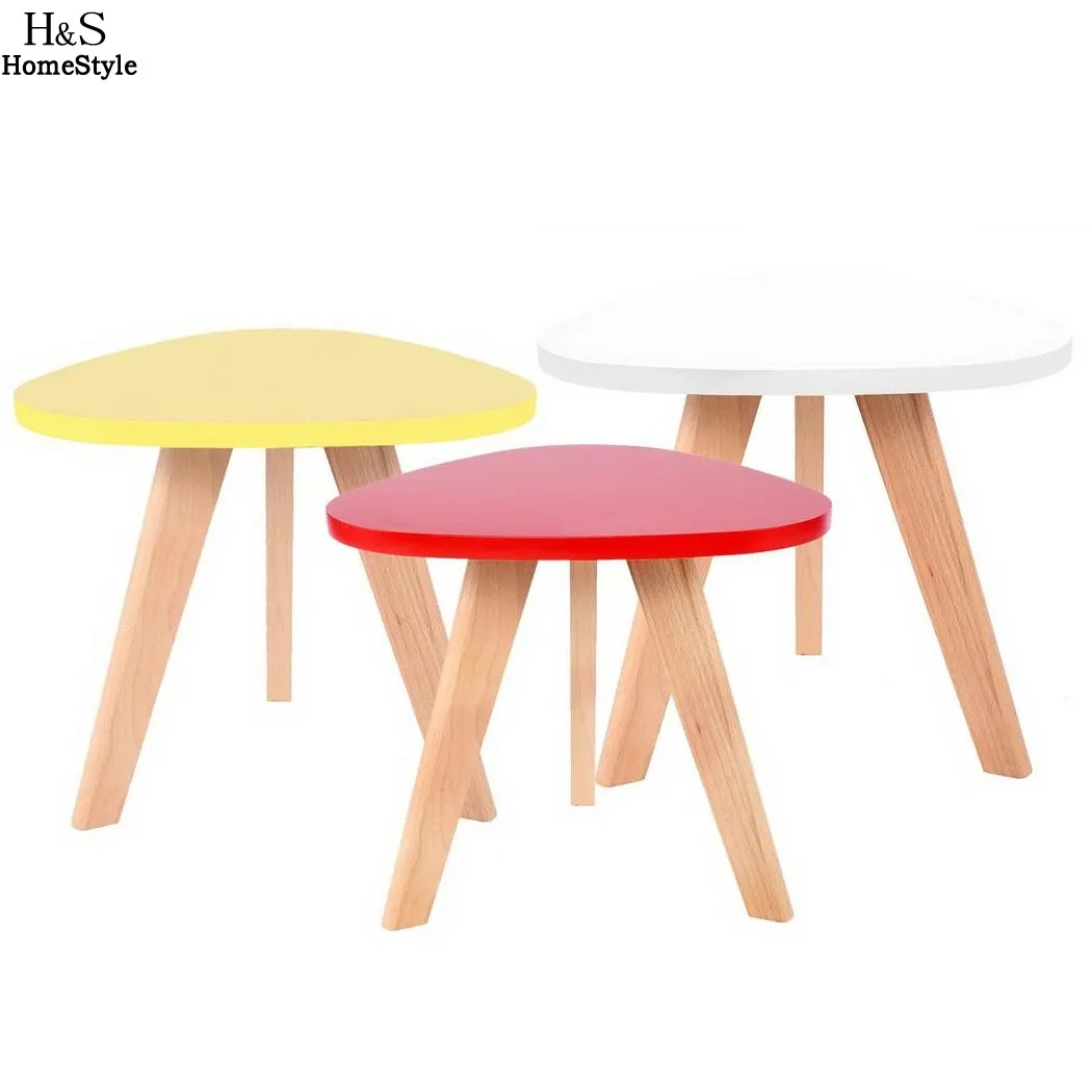 Homdox Mini Triangle Side Table Coffee Tea Table Living Room Balcony Table N30A