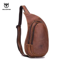 Модные мужские сумки через плечо Crazy Horse кожаные нагрудные сумки однотонные дизайнерские сумки на молнии мужские нагрудные сумки для путешествий