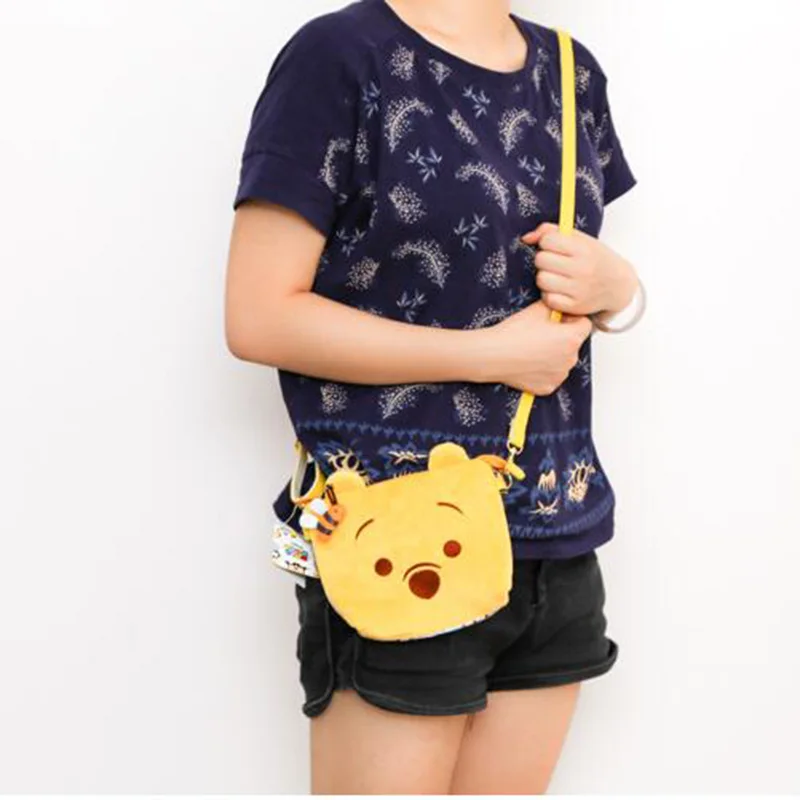 New style 1Pcs Piglet Pig Pink Bear Plush casual Children cartoon Lanyard bag 201606