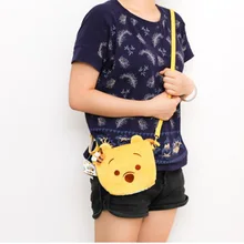 New style 1Pcs Piglet Pig Pink Bear Plush casual Children cartoon Lanyard bag 201606