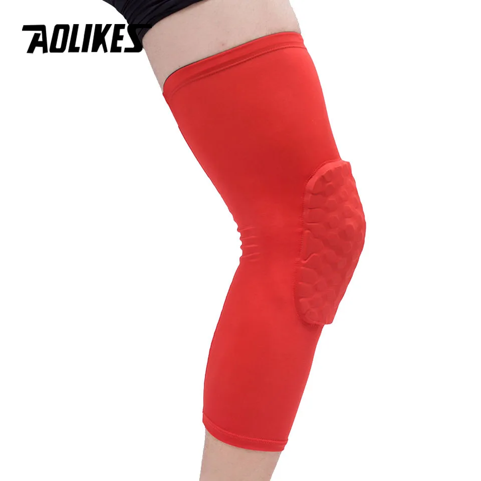 AOLIKES 1 قطع كرة السلة دعم السيليكون مبطن نيباد الركبة منصات دعم هدفين الغضروف المفصلي الرضفة حامي الرياضة السلامة حماية
