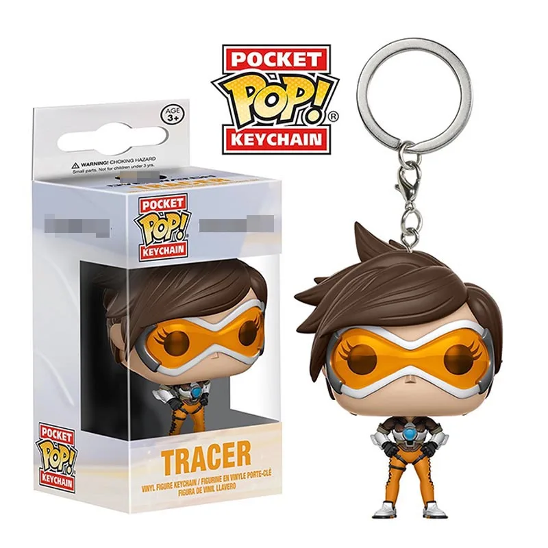 Funko POP OW Карманный брелок игрушка трекер Рипер фигурки - Цвет: Tracer