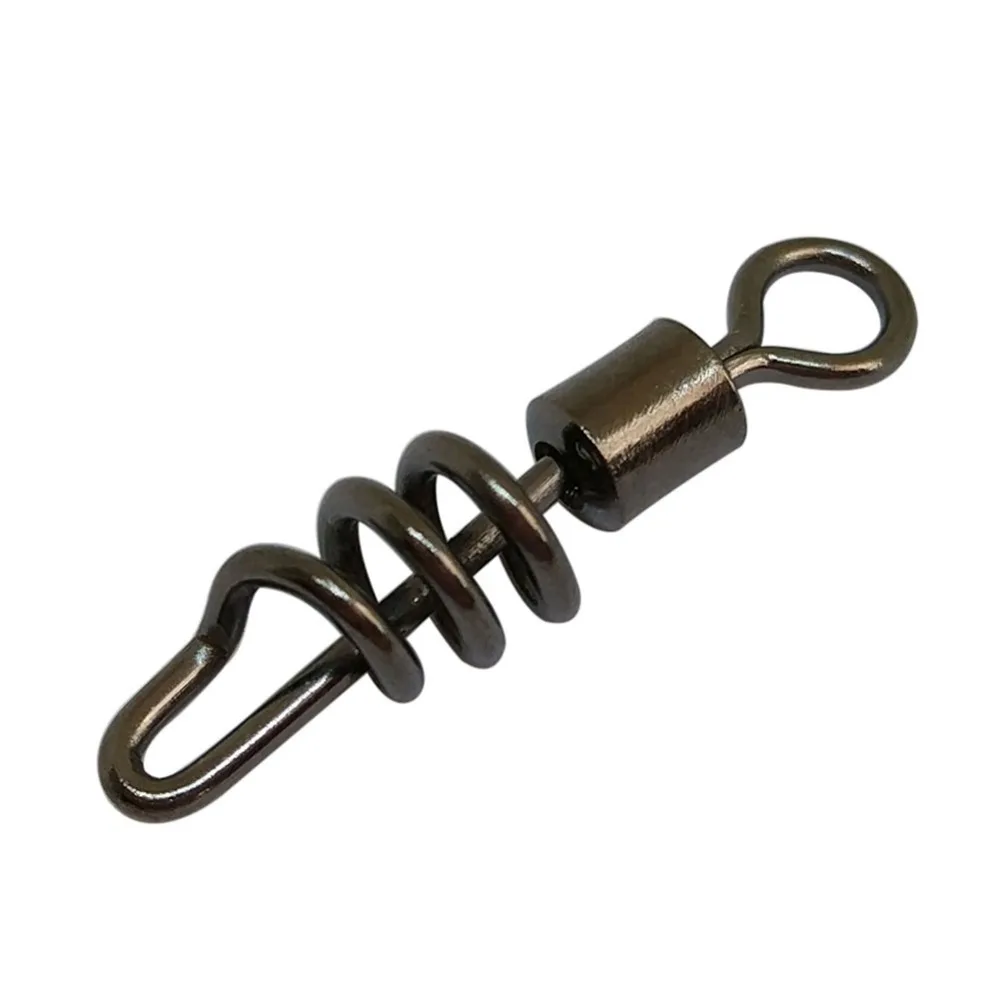 

F2016 100pcs/lot Barrel Swivel Rolling Swivel With Screwed Snap Fishing Tackle Fishing Swivel Fishing Accessory