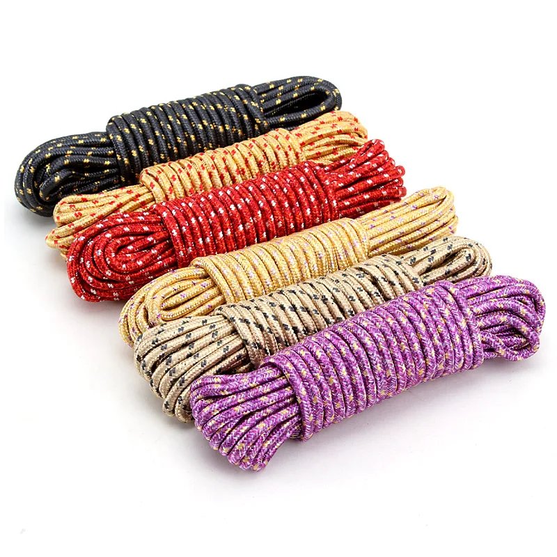 

10m Colorful travel Nylon Washing clothes line Windproof non-slip clothes drying String for Hangers & Racks Laundry supplies