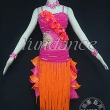 Последние Профессиональный Бальные Латинской платье для исполнения L-12143