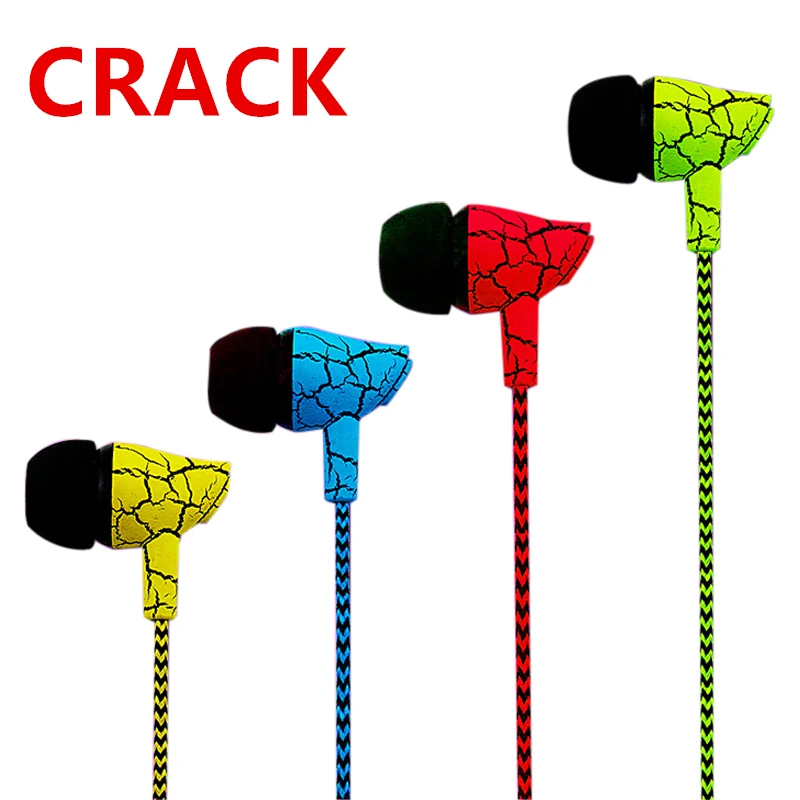 2016 New Design PTM A10 Brand Earphone Crack Stereo Headset with Microphone Earbuds for Mobile font