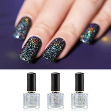 BORN PRETTY лак для ногтей Блестки Топ для масел, лака для ногтей Galaxy блестящая голографическая блестящая лак для ногтей черная серия Datura лак для ногтей