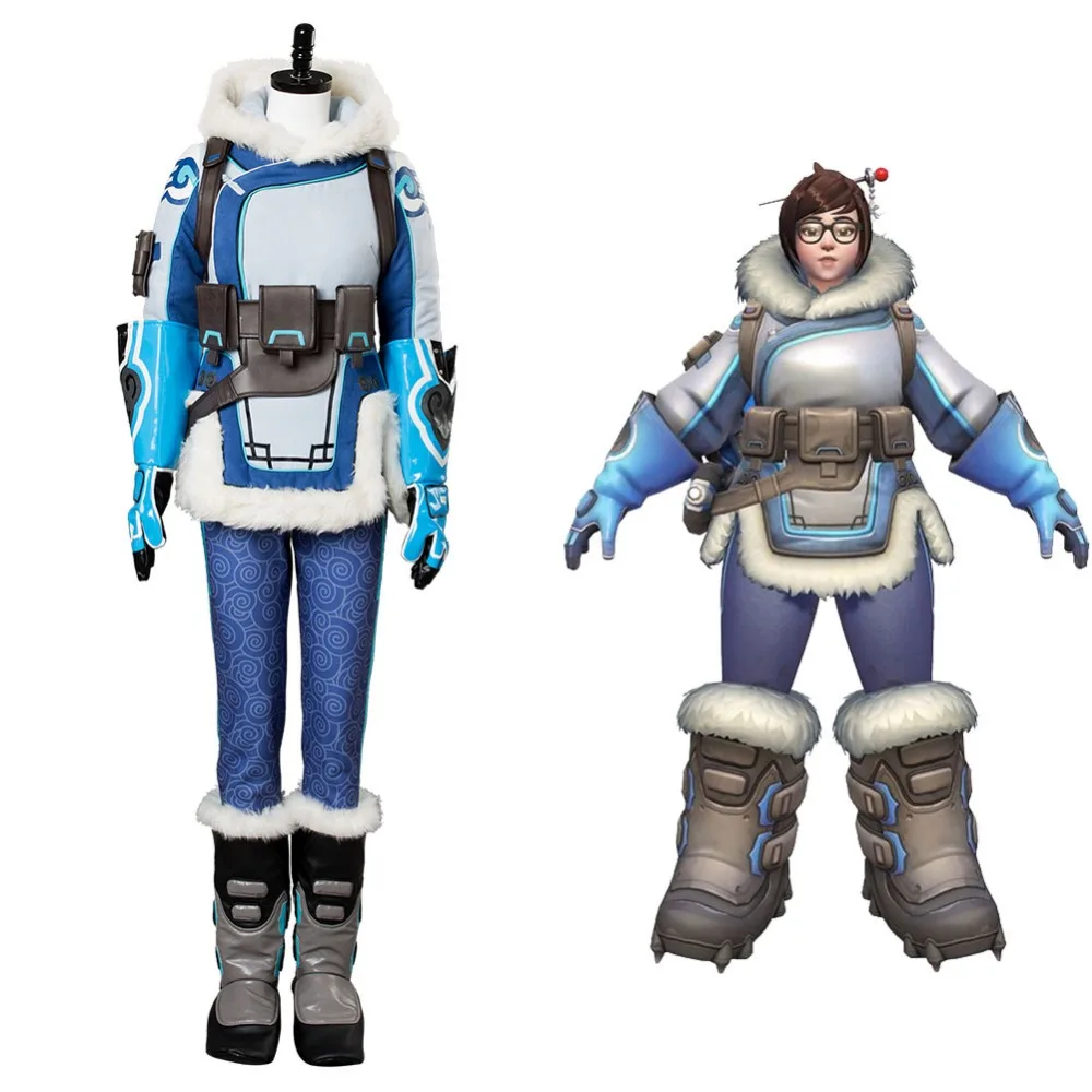 Костюм для косплея OW Mei полный комплект униформа Косплей Хэллоуин карнавал