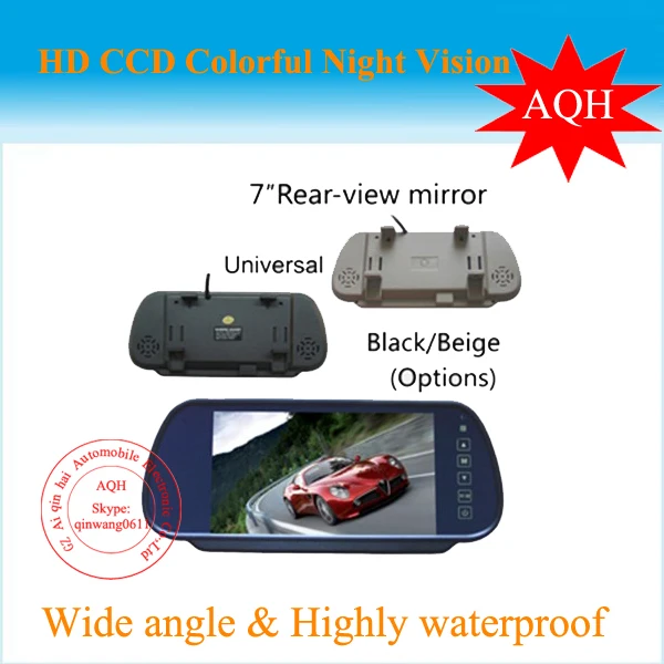 

Free Shipping 7 Inch TFT Color Mirror LCD Car Rearview Screen Monitor Backup Camera
