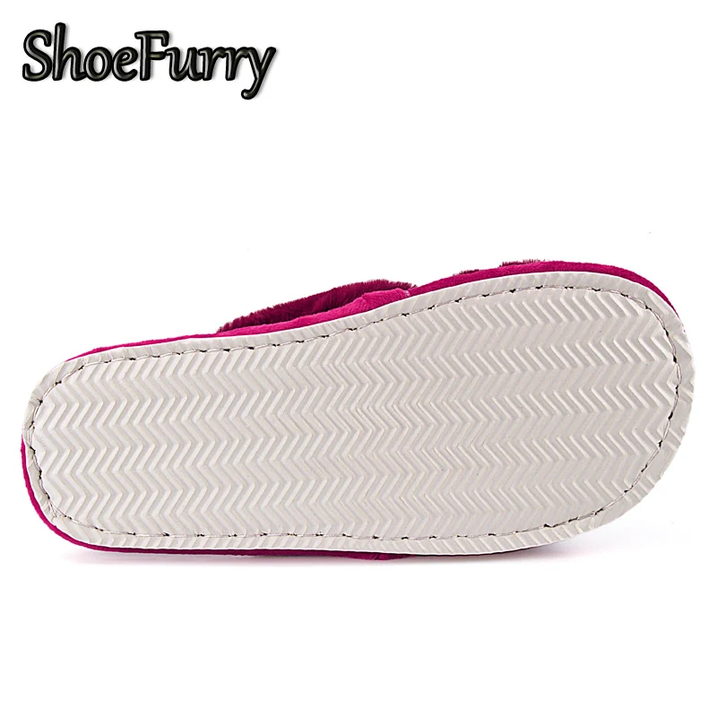 Меховые зимние тапочки ShoeFurry женская обувь большого размера меховая теплые