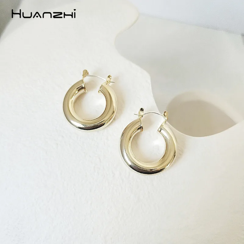 HUANZHI 2019 минималистичное Золотое металлическое медное покрытие геометрический