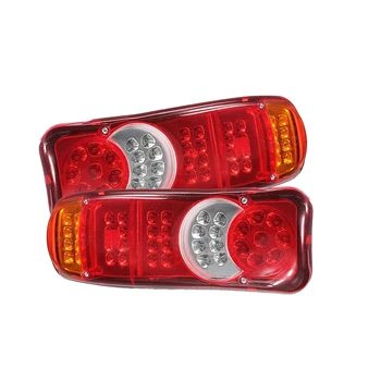 

2 PCS Waterproof 12V 24 Truck LED Tail Light Rear Lamp Stop Reverse Safety Indicator Fog Lights for Trailer Truck Car Taillights
