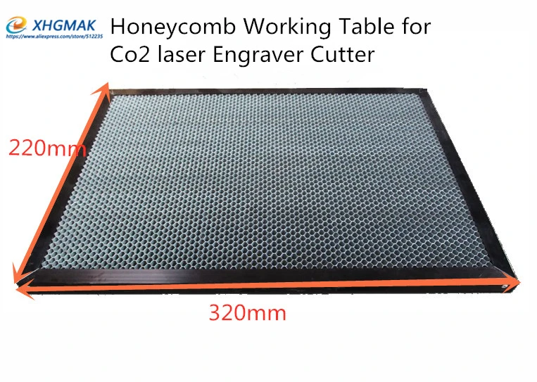 TEN-HIGH Table de travail laser en nid d/'abeille 300 x 200 mm pour machine de gravure laser CO2