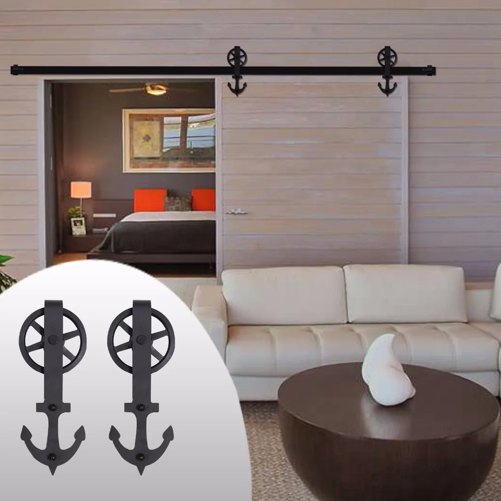 Buy LWZH Closing Antique Style Steel Sliding Barn Door