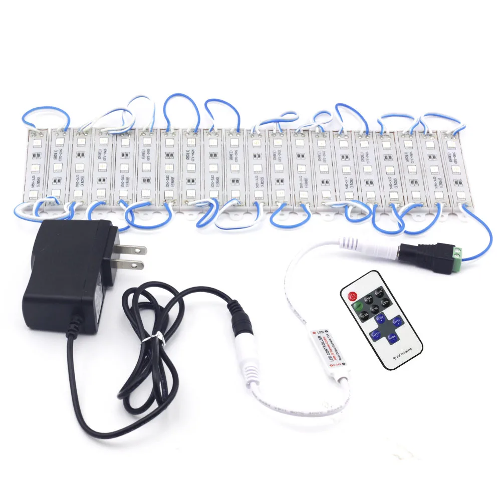 

3M /10FT SMD5050 LED Strip Module DC12V 6 Colors With Controller Plug Outdoor light for billboard Closet Kitchenet Counter