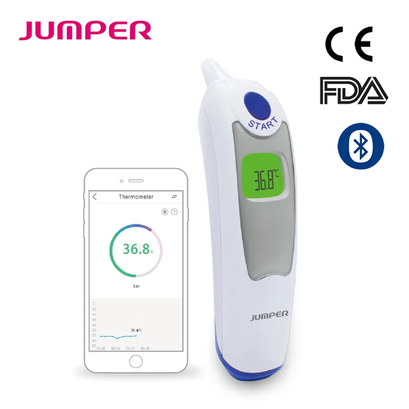 

JUMPER Medical Bluetooth Ear Infrared Thermometer Adult baby Body Fever Temperature Measurement High Accurate Family Health Care