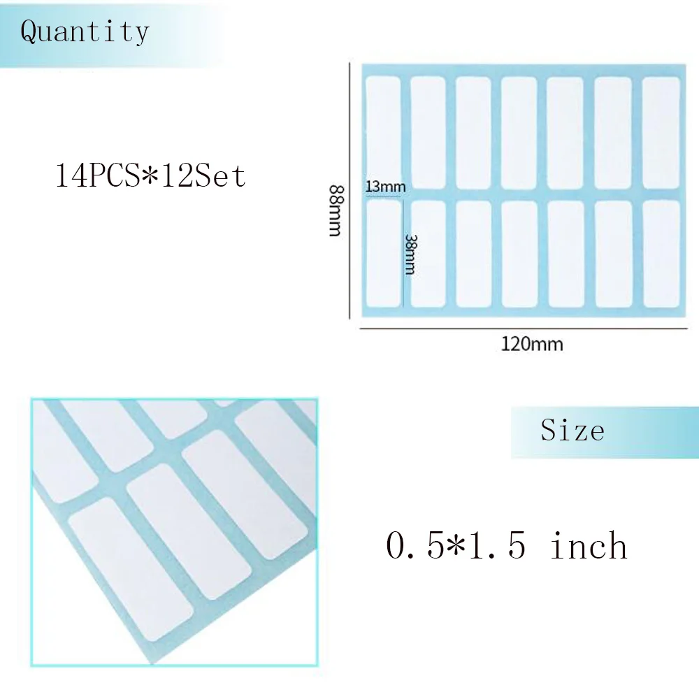 168 шт. 13*38 мм клейкие этикетки для бутылок клейкие наклейки офисные наклейки лабораторные принадлежности этикетки
